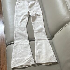Free People White Flare Jeans